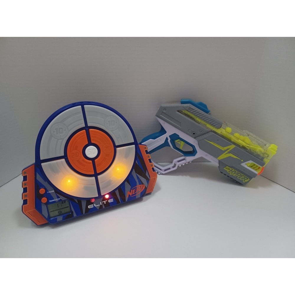 NERF Hyper Rush-40 Pump-Action Blaster‎ & NERF Elite Digital Target Set